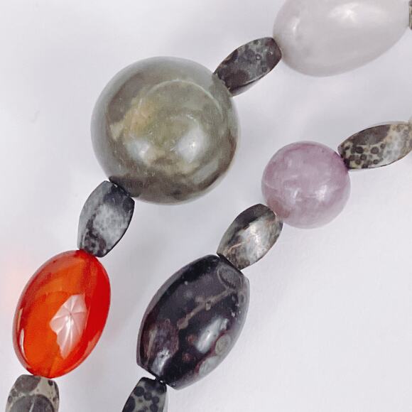 Jay King DTR Multi Gemstone Necklace, Sterling Silver Carnelian Sodalite Jasper - Picture 12 of 12